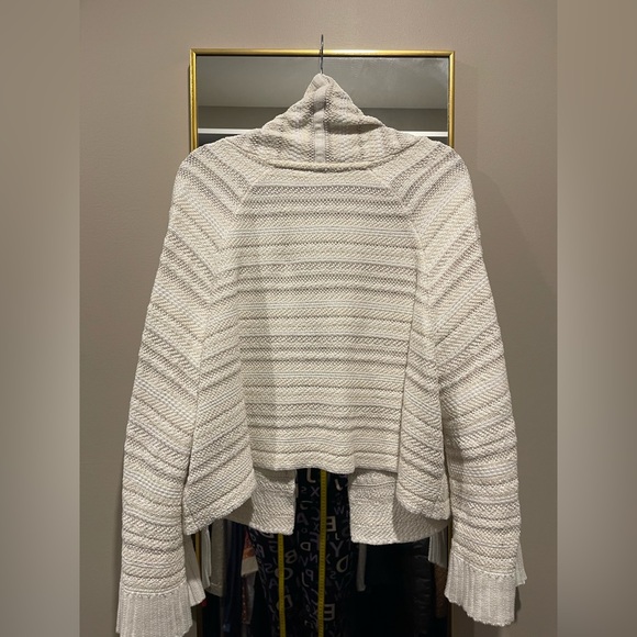 ANTHROPOLOGIE Moth Mahalia Kimono Cream/White Knit Cardigan - L - Picture 11 of 16